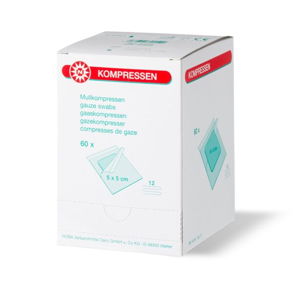 Noba Gaaskompressen steriel 5 x 5 cm 1 stuk