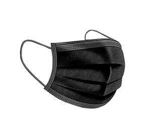 Mondmaskers - 3 laags met oorlussen Type IIR - 50 stuks - Zwart