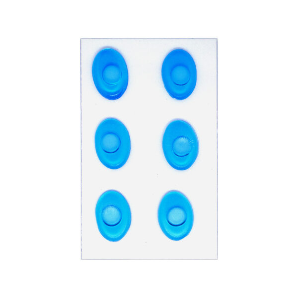 Blauwe siliconen ringen - 6 stuks