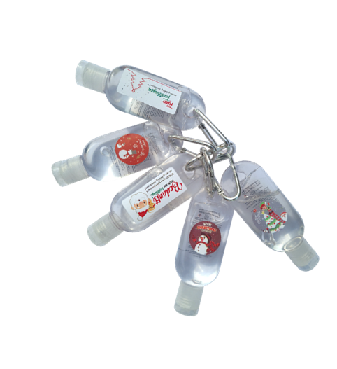 Mini Handgel met metalen keyring